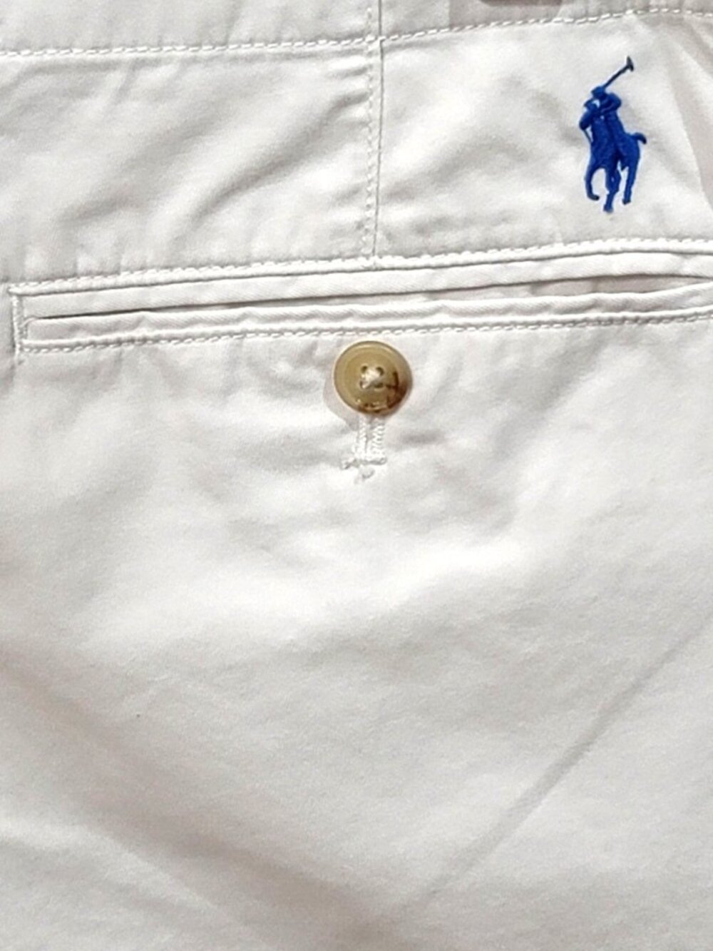 Polo by Ralph Lauren white cotton shorts 16 FLAW - Picture 3 of 7